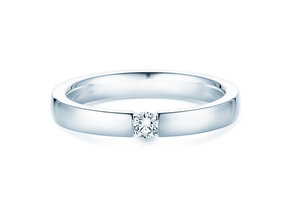 Verlobungsring Infinity in 14K Weißgold mit Diamant 0,10ct G/SI