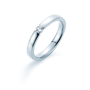 Verlobungsring Infinity in 14K Weißgold mit Diamant 0,10ct G/SI