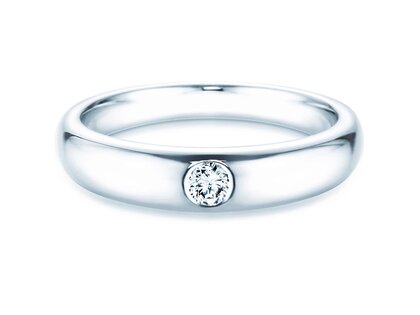 Verlobungsring Promise in Silber 925/- mit Diamant 0,10ct D/IF