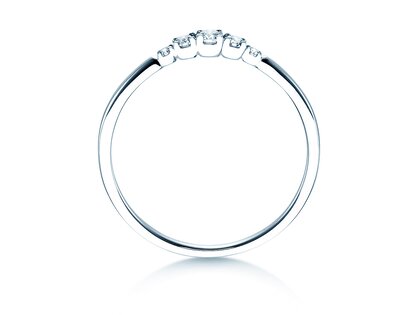 Verlobungsring 5 Diamonds in 14K Weißgold mit Diamanten 0,15ct G/SI