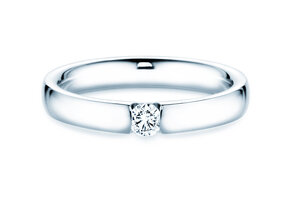 Verlobungsring Destiny in 14K Weißgold mit Diamant 0,15ct H/SI