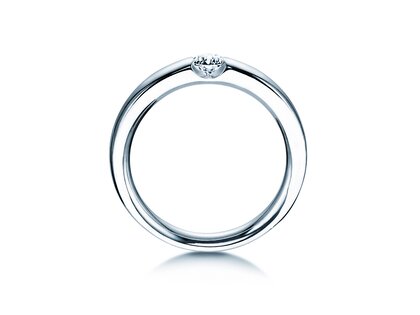 Verlobungsring Destiny in 14K Weißgold mit Diamant 0,15ct H/SI
