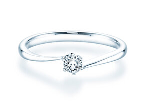 Verlobungsring Devotion in 18K Weißgold mit Diamant 0,15ct H/SI