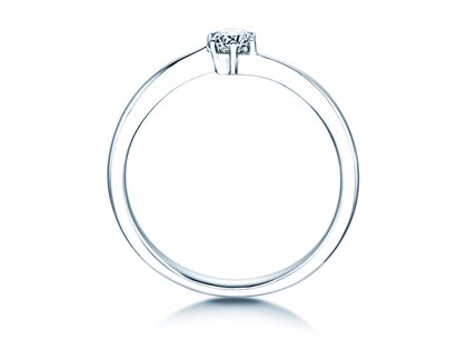 Verlobungsring Devotion in 18K Weißgold mit Diamant 0,15ct H/SI
