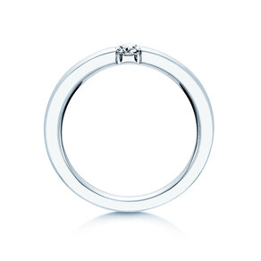 Verlobungsring Infinity in 14K Weißgold mit Labordiamant 0,15ct E/VS