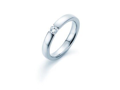 Verlobungsring Infinity in Silber 925/- mit Labordiamant 0,15ct E/VS