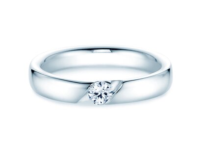 Verlobungsring Italic in 14K Weißgold mit Labordiamant 0,15ct E/VS