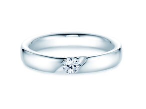 Verlobungsring Italic in 14K Weißgold mit Labordiamant 0,15ct E/VS