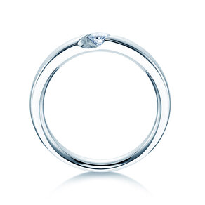 Verlobungsring Italic in 14K Weißgold mit Labordiamant 0,15ct E/VS