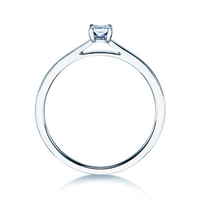 Verlobungsring Princess in Silber 925/- mit Diamant 0,15ct G/SI