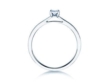Verlobungsring Princess in Silber 925/- mit Diamant 0,15ct G/SI