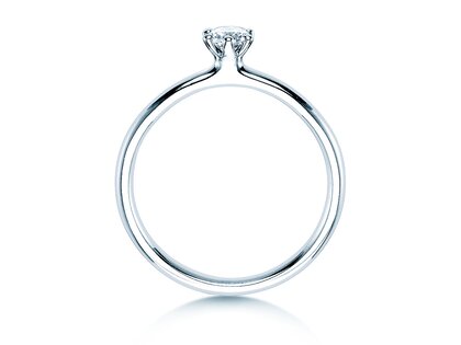 Verlobungsring Classic 6 in 14K Weißgold mit Diamant 0,20ct H/SI