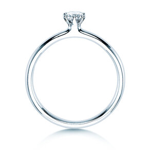 Verlobungsring Classic 6 in 14K Weißgold mit Diamant 0,20ct H/SI