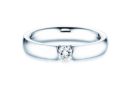 Verlobungsring Destiny in 14K Weißgold mit Diamant 0,20ct H/SI