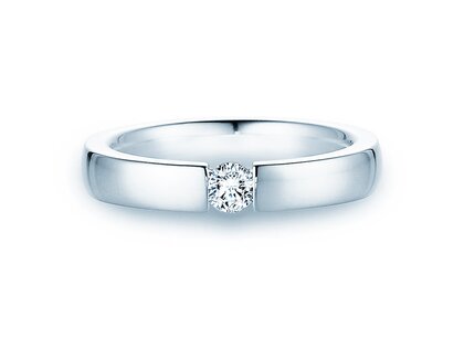 Verlobungsring Infinity in 14K Weißgold mit Diamant 0,20ct H/SI