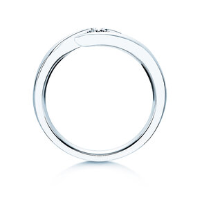 Verlobungsring Twist in 14K Weißgold mit Diamant 0,20ct H/SI
