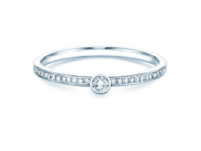 Verlobungsring Eternal Pavé in 14K Weißgold mit Diamanten 0,21ct G/SI