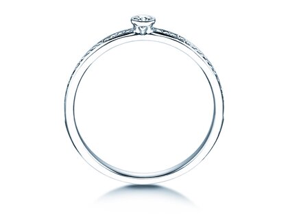 Verlobungsring Eternal Pavé in 14K Weißgold mit Diamanten 0,21ct G/SI
