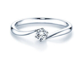 Verlobungsring Devotion in 9K Weißgold mit Diamant 0,25ct H/SI