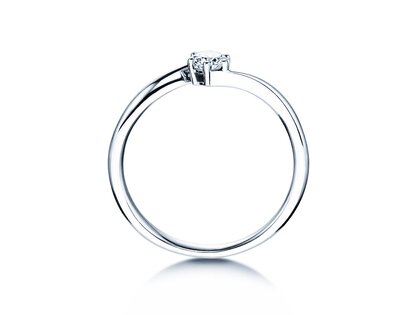 Verlobungsring Devotion in 9K Weißgold mit Diamant 0,25ct H/SI