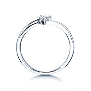 Verlobungsring Devotion in 9K Weißgold mit Diamant 0,25ct H/SI