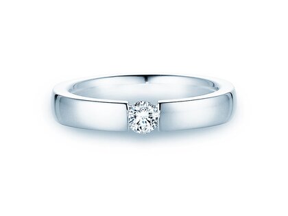 Verlobungsring Infinity in 14K Weißgold mit Labordiamant 0,25ct E/VS