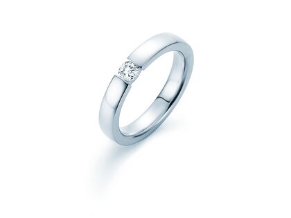 Verlobungsring Infinity in 14K Weißgold mit Labordiamant 0,25ct E/VS