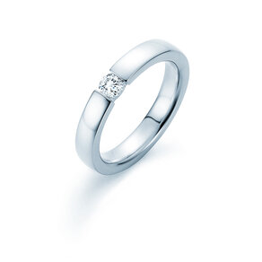Verlobungsring Infinity in 14K Weißgold mit Labordiamant 0,25ct E/VS