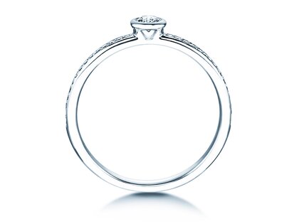 Verlobungsring Eternal Pavé in 18K Weißgold mit Diamanten 0,25ct G/SI