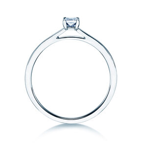 Verlobungsring Princess in 14K Weißgold mit Diamant 0,25ct G/SI