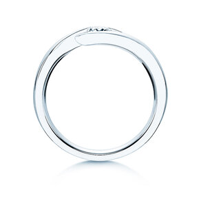 Verlobungsring Twist in 14K Weißgold mit Labordiamant 0,25ct E/VS