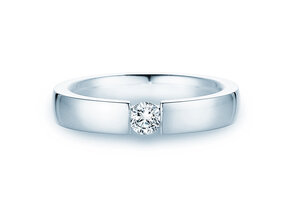 Verlobungsring Infinity in 9K Weißgold mit Diamant 0,30ct H/SI