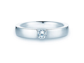 Verlobungsring Infinity in 18K Weißgold mit Diamant 0,30ct H/SI