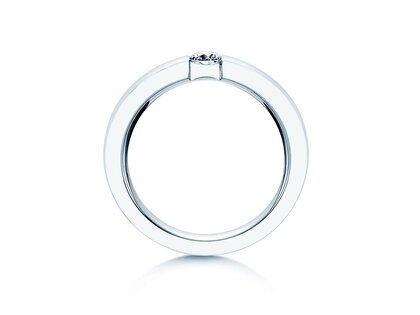 Verlobungsring Infinity in 9K Weißgold mit Diamant 0,30ct H/SI