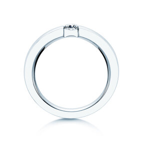 Verlobungsring Infinity in 9K Weißgold mit Diamant 0,30ct H/SI