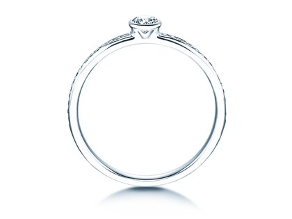 Verlobungsring Eternal Pavé in 18K Weißgold mit Diamanten 0,30ct G/SI