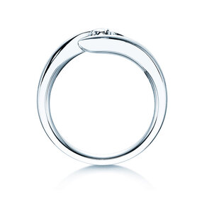 Verlobungsring Twist in 9K Weißgold mit Diamant 0,30ct H/SI