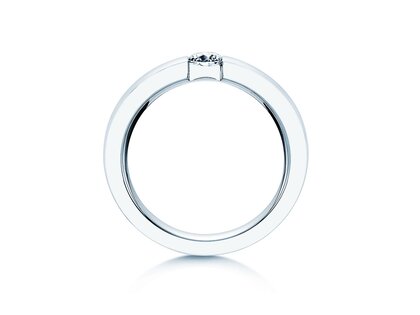 Verlobungsring Infinity in 18K Weißgold mit Diamant 0,40ct H/SI