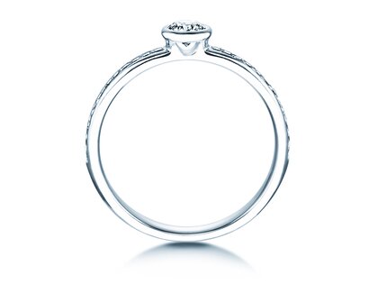 Verlobungsring Eternal Pavé in 14K Weißgold mit Diamanten 0,40ct G/SI