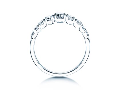 Verlobungsring 9 Diamonds in 14K Weißgold mit Diamanten 0,43ct G/SI