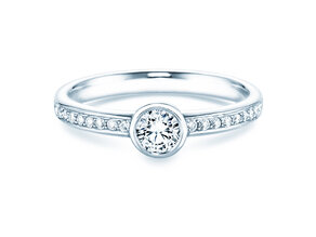 Verlobungsring Eternal Pavé in 14K Weißgold mit Diamanten 0,46ct G/SI