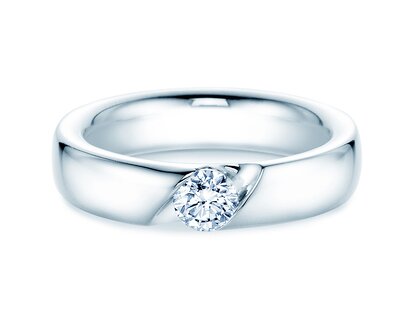 Verlobungsring Italic in 14K Weißgold mit Labordiamant 0,50ct E/VS