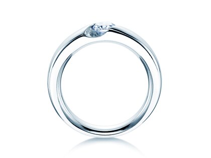 Verlobungsring Italic in 14K Weißgold mit Labordiamant 0,50ct E/VS