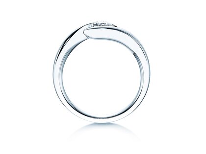 Verlobungsring Twist in Platin 950/- mit Diamant 0,50ct H/SI