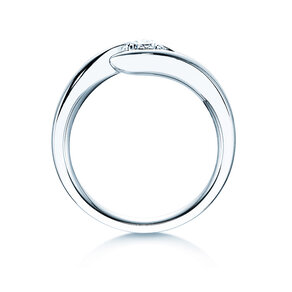 Verlobungsring Twist in Platin 950/- mit Diamant 0,50ct H/SI