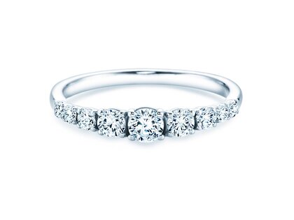 Verlobungsring 9 Diamonds in 18K Weißgold mit Diamanten 0,61ct G/SI