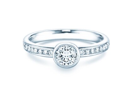 Verlobungsring Eternal Pavé in 14K Weißgold mit Diamanten 0,70ct G/SI