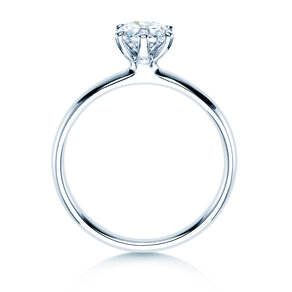 Verlobungsring Classic 6 in 14K Weißgold mit Diamant 0,75ct H/SI