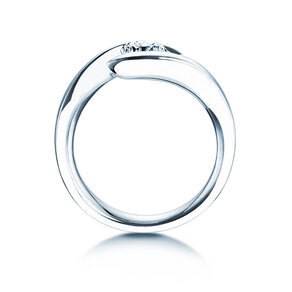 Verlobungsring Twist in 9K Weißgold mit Diamant 0,75ct H/SI