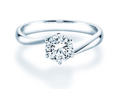 Verlobungsring Devotion in 18K Weißgold mit Labordiamant 1,00ct E/VS